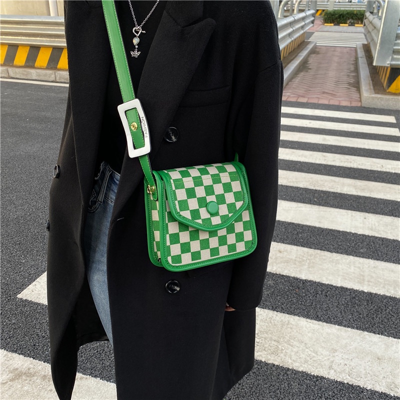 Túi đeo chéo hình vuông vải canvas thời trang thu đông 2022 phong cách mới