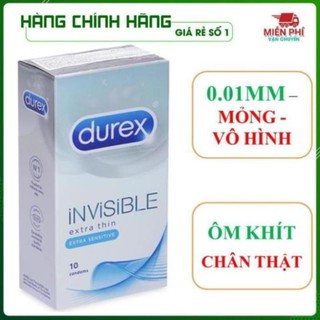 Bao cao su durex invisible - cực siêu mỏng - hộp 10 chiếc