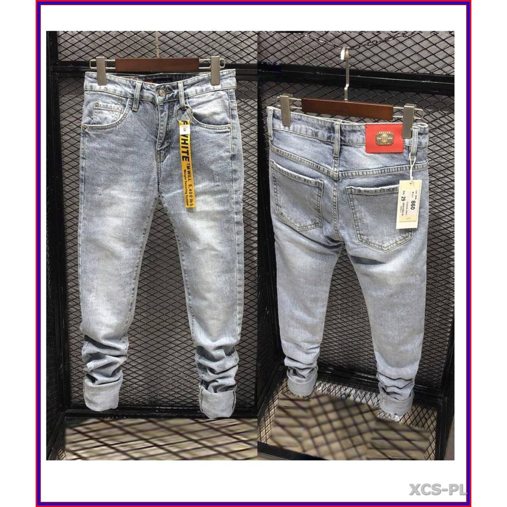 Quần jean nam cao cấp xanh bạc xước nhẹ 5678 không xù lông, không ra màu, chất giãn tốt 5n.3.136