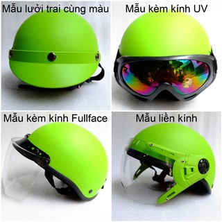 MŨ BẢO HIỂM NỮA ĐẦU THỜI TRANG - LINH KIỆN CAO CẤP - MÀU XANH LÁ