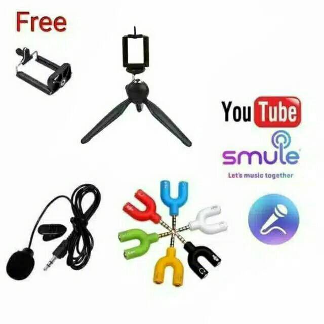 Chân Tripod Mini + Mic + Giá Đỡ