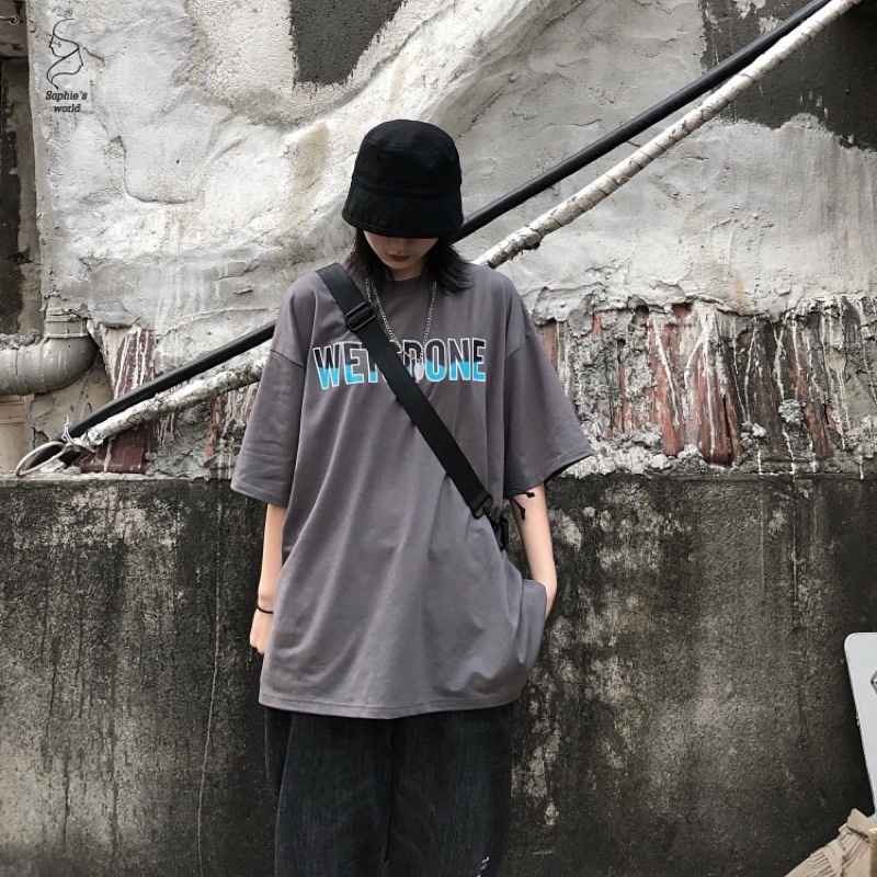 Áo thun phông nam nữ PINK tay lỡ form rộng WETSDONE Unisex