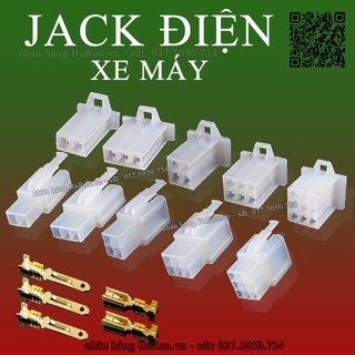 Bộ giắc điện xe máy 2P-3P-4P-6P-9P + Đầu cos 2.8mm