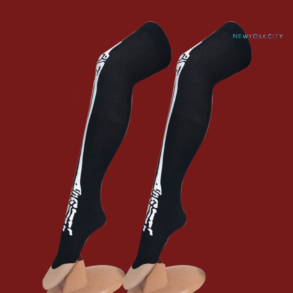 Tất Chân In Hình Bộ Xương Và Dơi Độc Đáo Cho Nữ