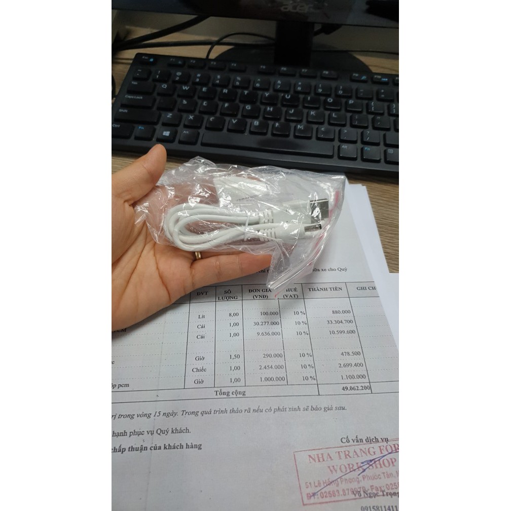 Dây cáp sạc chuyển đổi USB sang DC 3.5V thay thế cho máy rửa mặt Foreo Luna/Luna 2/Mini/Mini 2/Go/Luxe