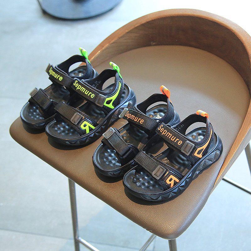 sandal cho bé - dép quai hậu bé trai, bé gái hàng nội địa khâu đế siêu đẹp, bền chữ R 6608 ( có video &amp; ảnh thật)