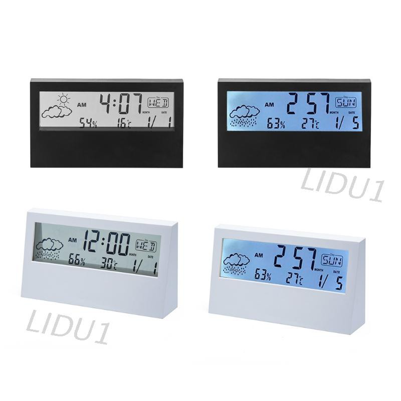 Đồng hồ điện tử treo tường có chức năng đo nhiệt độ và độ ẩm