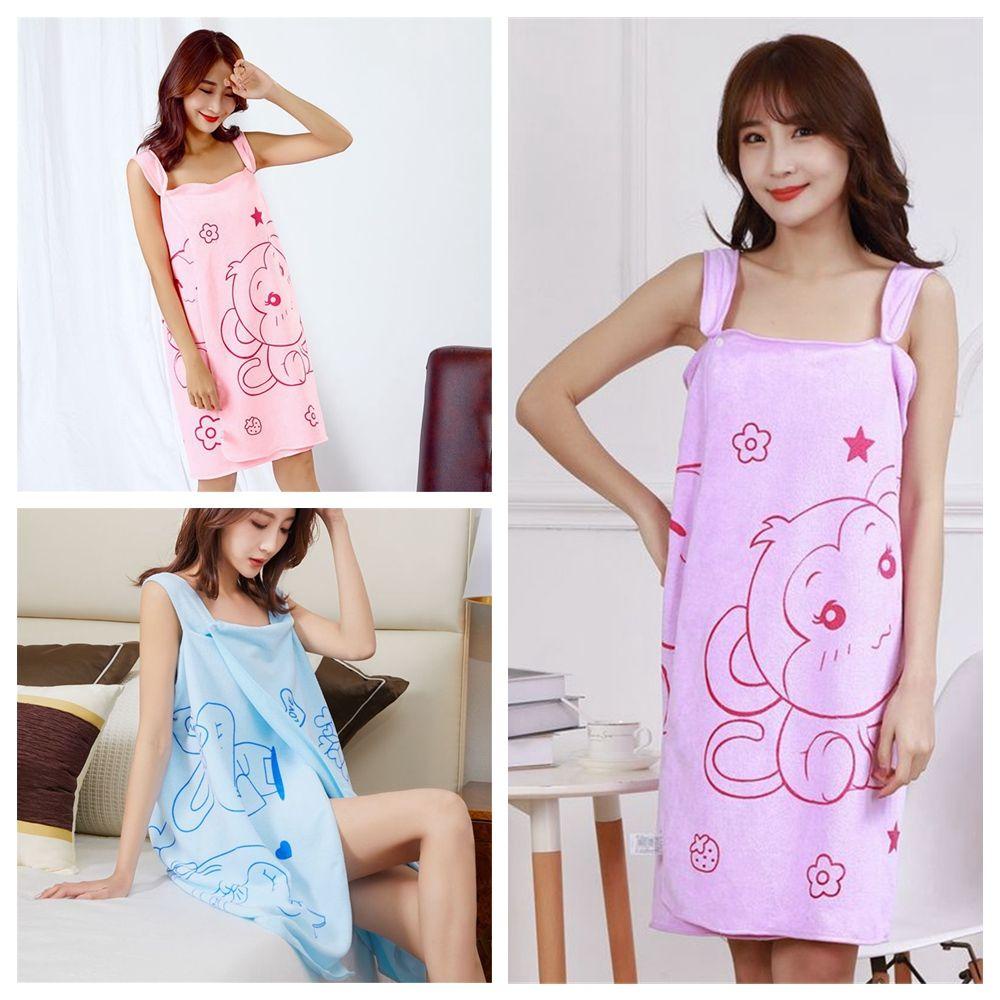 Khăn Tắm Mềm Mại Thấm Hút Tốt In Họa Tiết Hoạt Hình Đáng Yêu