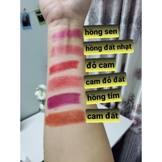 Son lì màu đỏ cam handmade