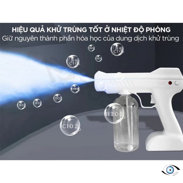 Máy phun khử khuẩn TIA UV dạng máy xịt khử khuẩn nano phun sương không dây với bình chứa 800ml