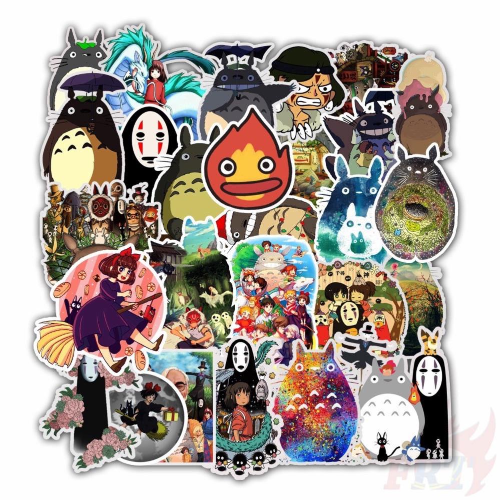 SET 50 STICKER TOTORO SIÊU CHẤT DÁN TRANG TRÍ ĐT LAPTOP VALI TƯỜNG TỦ KỆ MŨ BẢO HIỂM XE MÁY NOTEBOOK