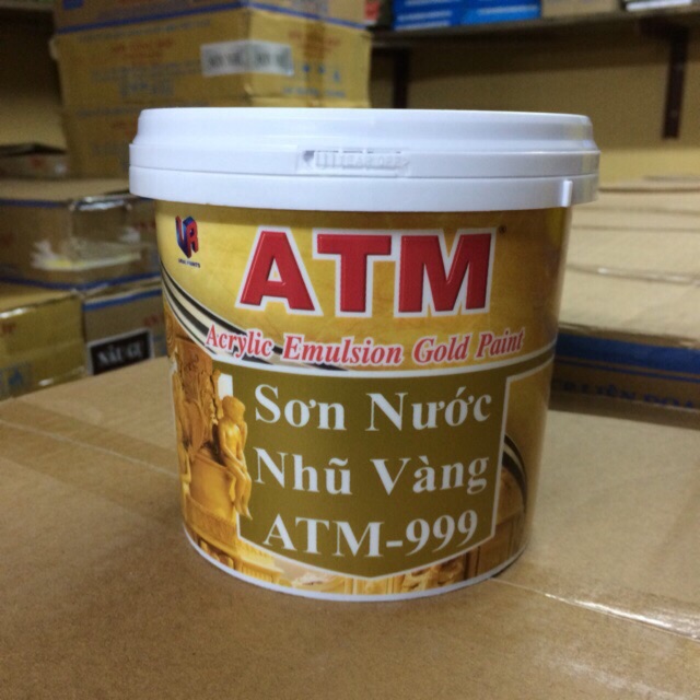 [Sơn chậu] Sơn nước nhũ vàng ATM 999 (225ml)