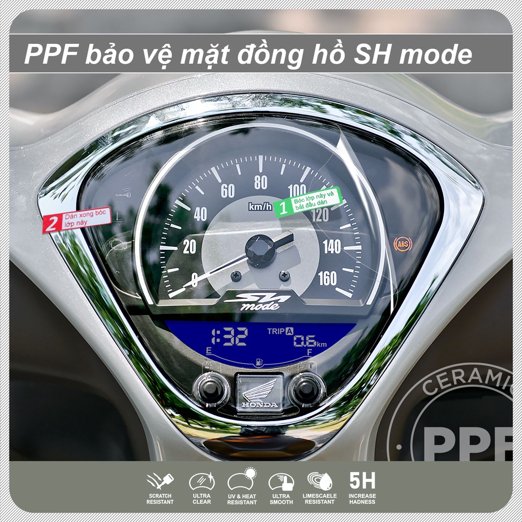 PPF SH mode 2021 - 2022 bảo vệ mặt đồng hồ xe Sh mode PPF chống trầy mặt đồng hồ xe SH mode