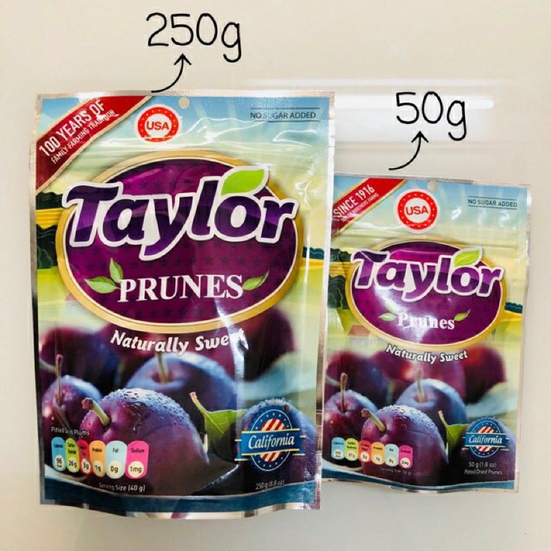 Mận sấy hữu cơ/tự nhiên Taylor 50g-250g