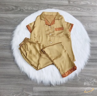 Bộ lụa satin quần dài áo cộc bao đẹp, rẻ