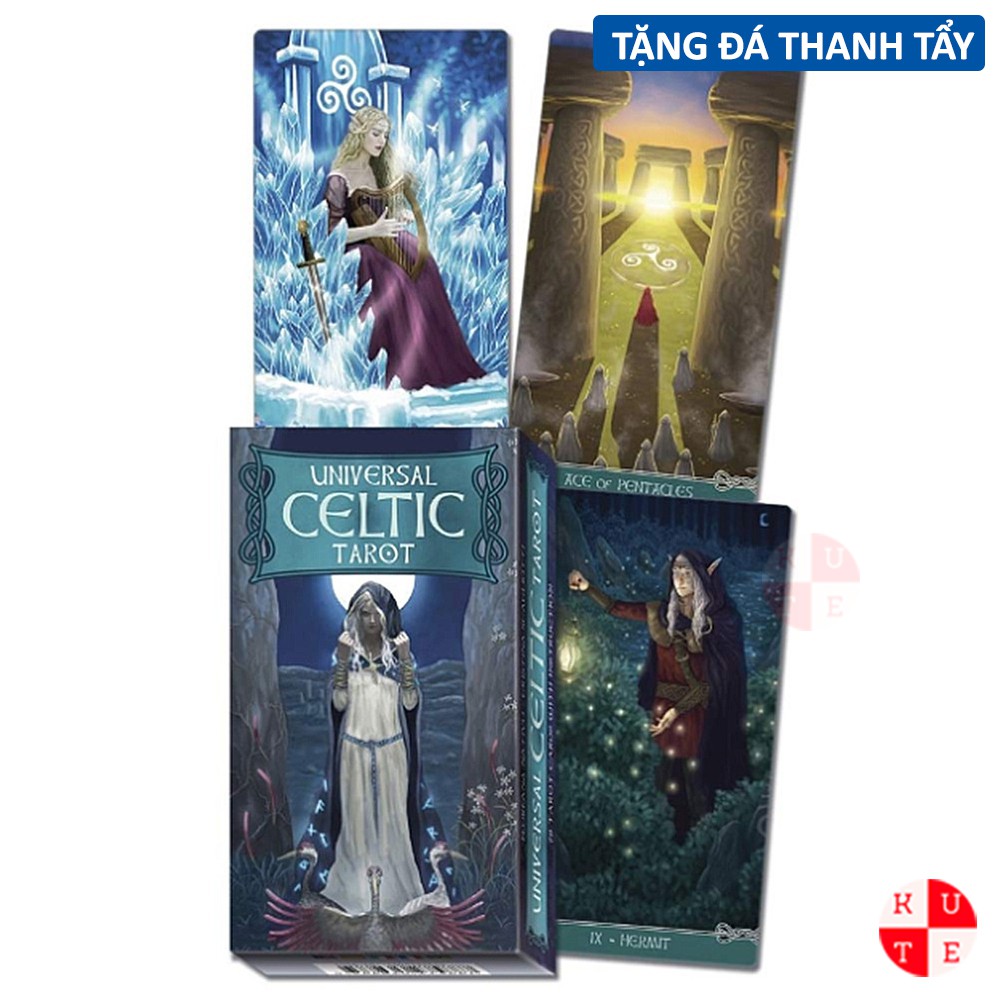 Bộ Bài Tarot Universal Celtic 78 Lá Bài Tặng File Tiếng Anh Và Đá Thanh Tẩy C51