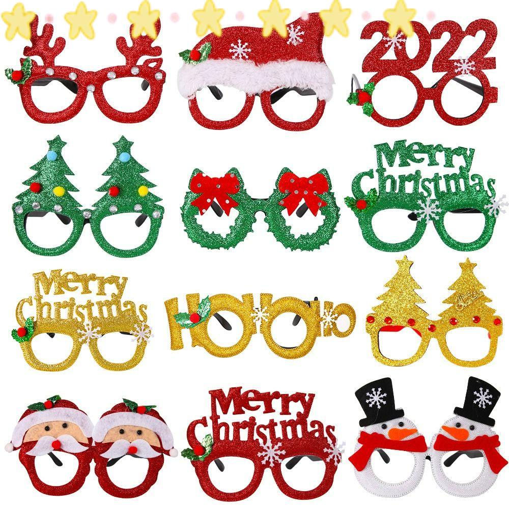 Mắt Kính Hình Ông Già Noel / Người Tuyết Dùng Trang Trí Tiệc Giáng Sinh
