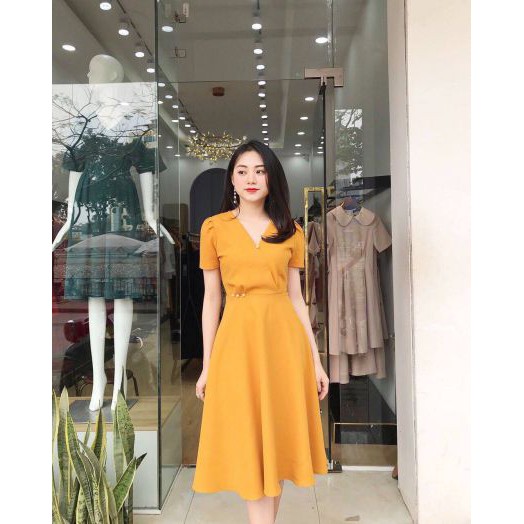 Đầm ôm body cổ sen tay lửng mã 950