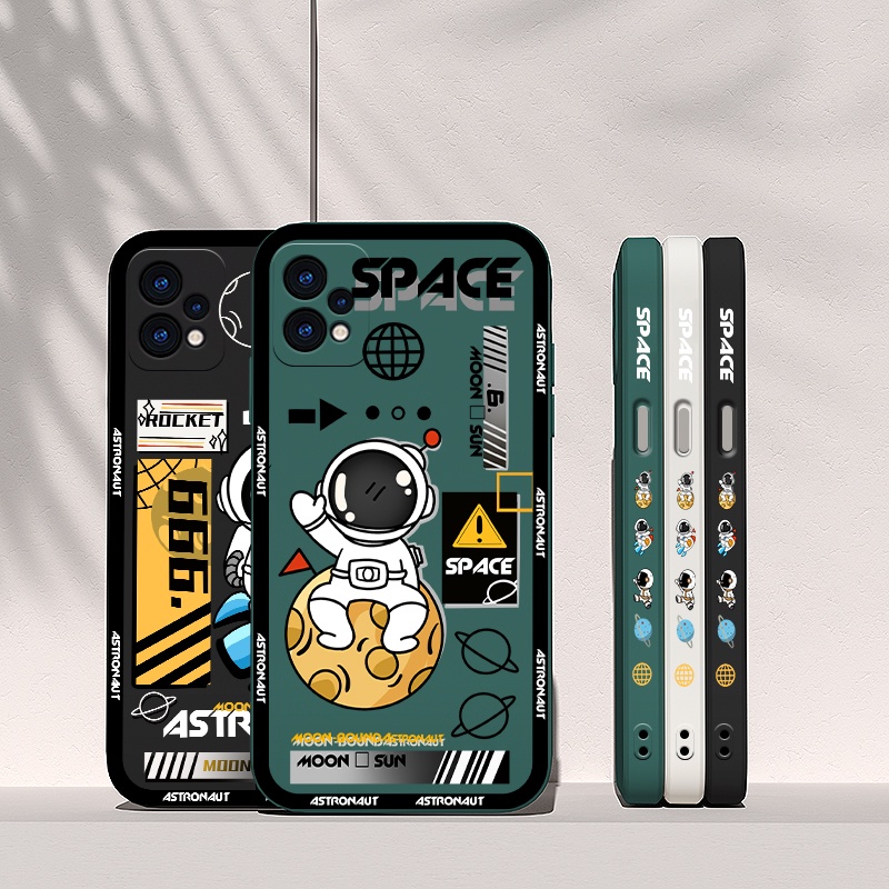 Ốp Điện Thoại silicon mềm ốp lưng phi hành gia Nasa thích hợp cho Realme 8 9 pro+ 5G 8i 9i GT master V13