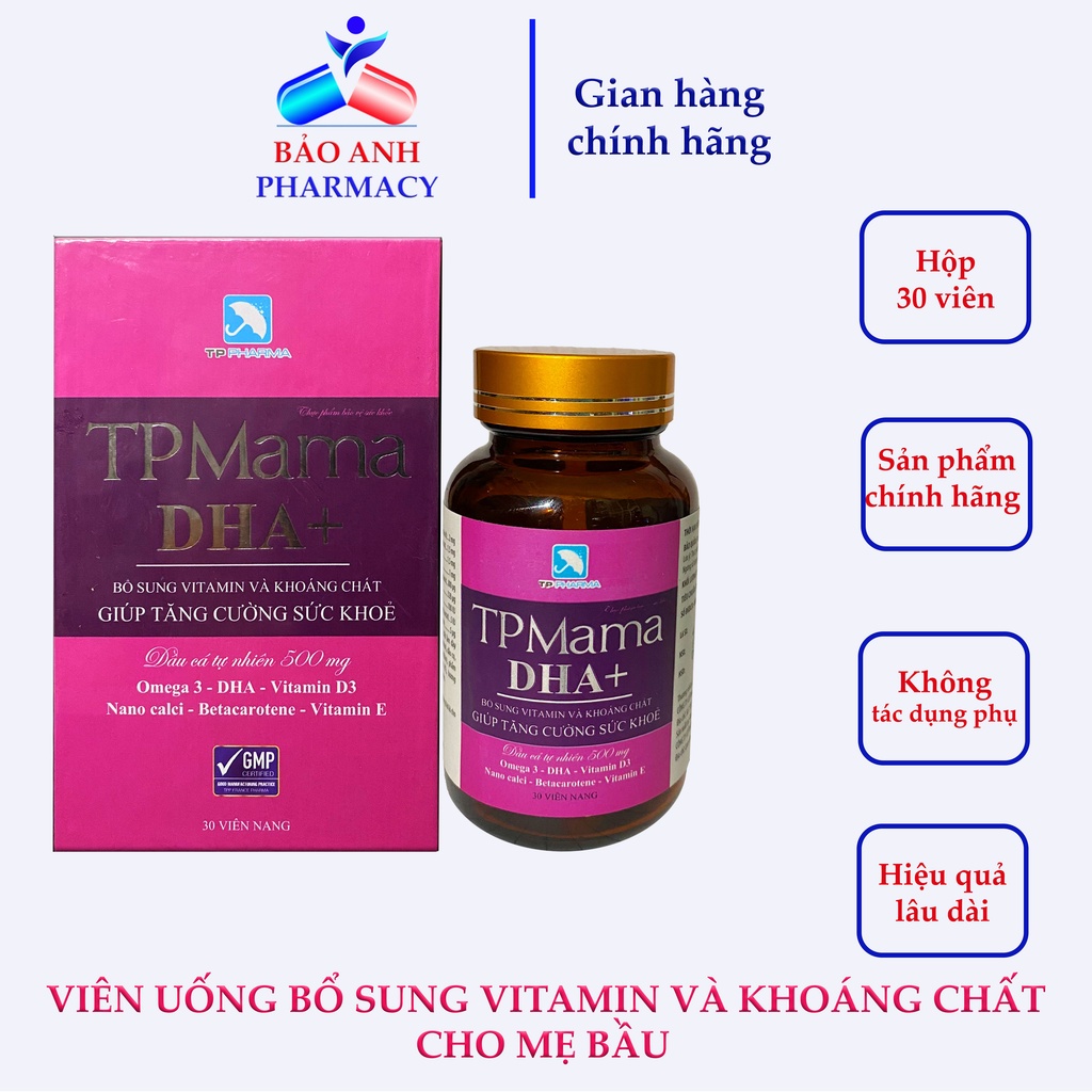 VIÊN UỐNG BỔ BÀ BẦU_TĂNG CƯỜNG DHA- TP MAMA DHA+ _ Hộp 30 viên.