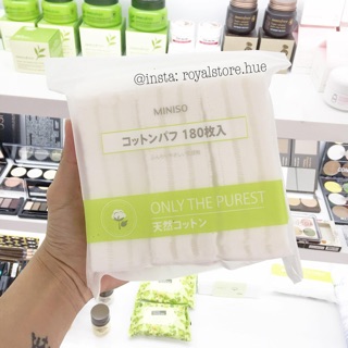 [CHÍNH HÃNG] BÔNG TẨY TRANG MINISO [180 MIẾNG]