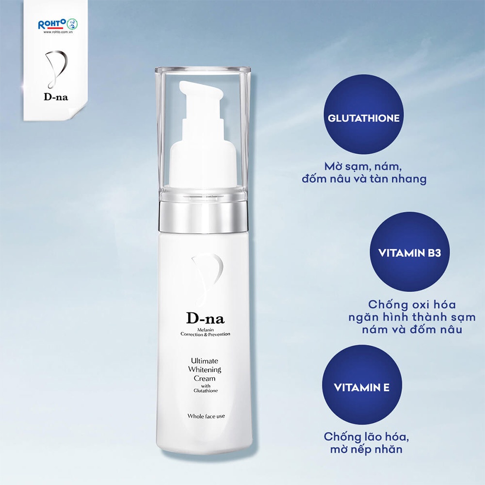Kem Dưỡng D-Na Dưỡng Sáng Chuyên Sâu, Mờ Sạm Nám Ultimate Whitening Cream 50g