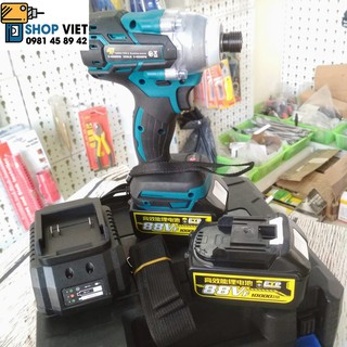 Máy vặn vít 18V không chổi than, 2 pin sạc full thùng