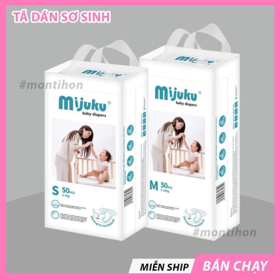 [ HÀNG MỚI VỀ ] Combo 50 Tã bỉm quần/dán Mijuku công nghệ Nhật Bản (Size: M50, L50, XL50, XXL50, XXXL50)