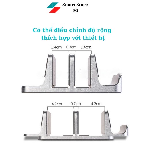 Giá đỡ lưu trữ máy tính Laptop, Macbood, kệ để tản nhiệt Ipad bằng nhôm sang trọng