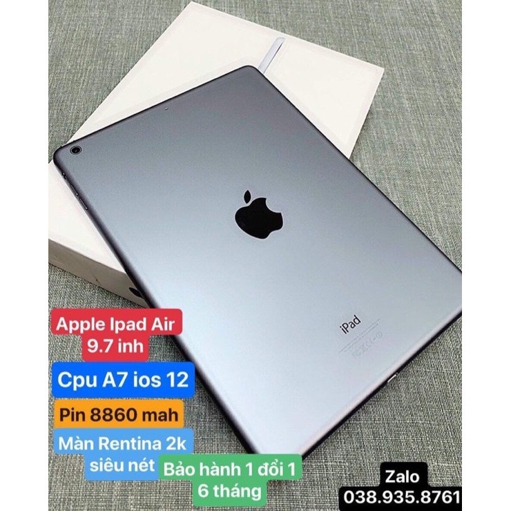 Máy tính bảng IPad Air 1 32gb wifi + 4G chính hãng - hỗ trợ bảo hành 12 tháng toàn quốc