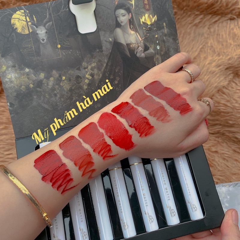 Set 7 cây son kem cổ trang yêu nữ hoa sen