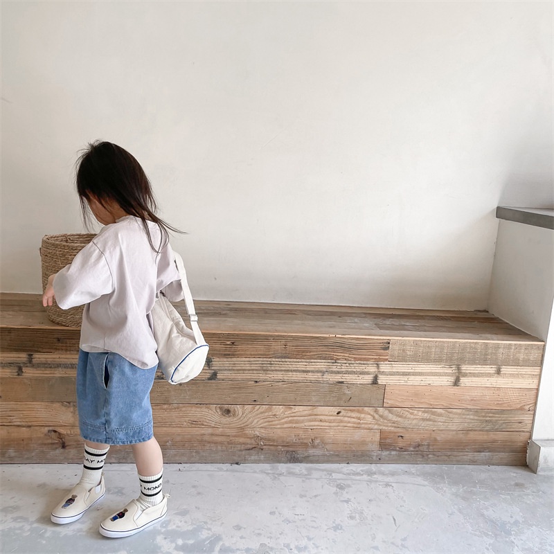 Áo Thun Cotton Tay Ngắn In Họa Tiết Hoạt Hình Dễ Thương Thời Trang Mùa Hè Cho Bé Gái