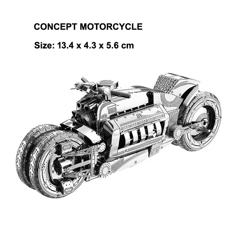 Mô hình 3D kim loại lắp ráp mô tô Dodge Tomahawk [ Chưa Lắp ]