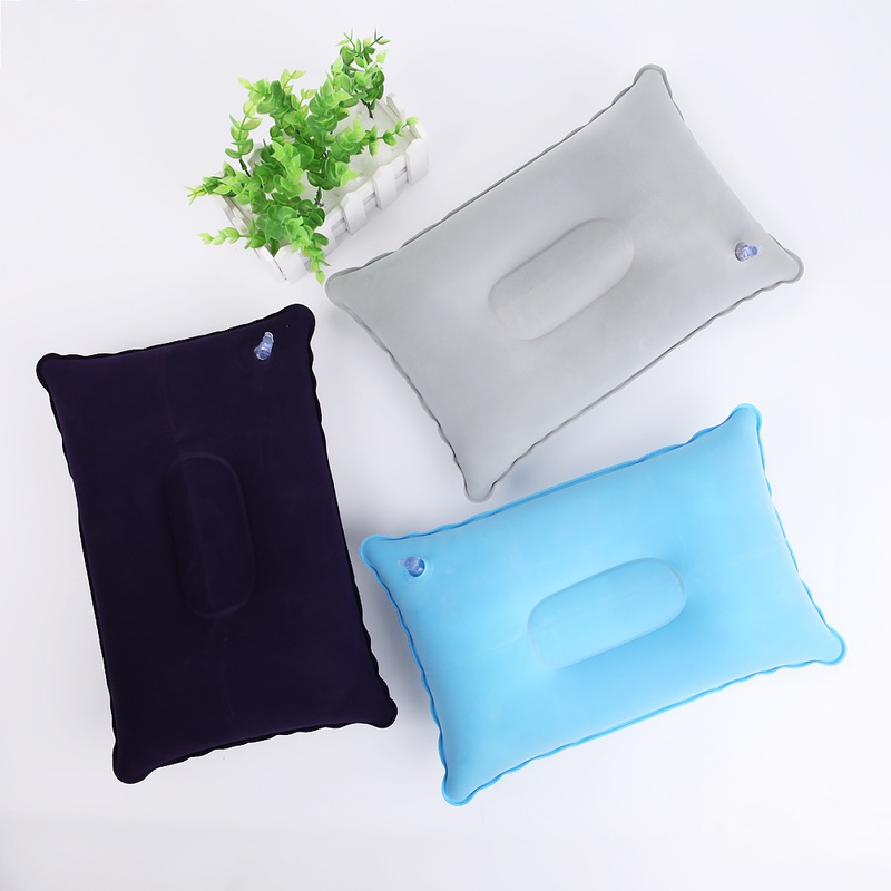 Gối bơm hơi pvc nylon siêu nhẹ có thể gấp gọn tiện dụng mang theo du lịch / đi biển / cắm trại