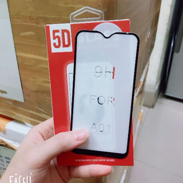 Kính cường lực 5D xịn Galaxy A01, Full màn hình