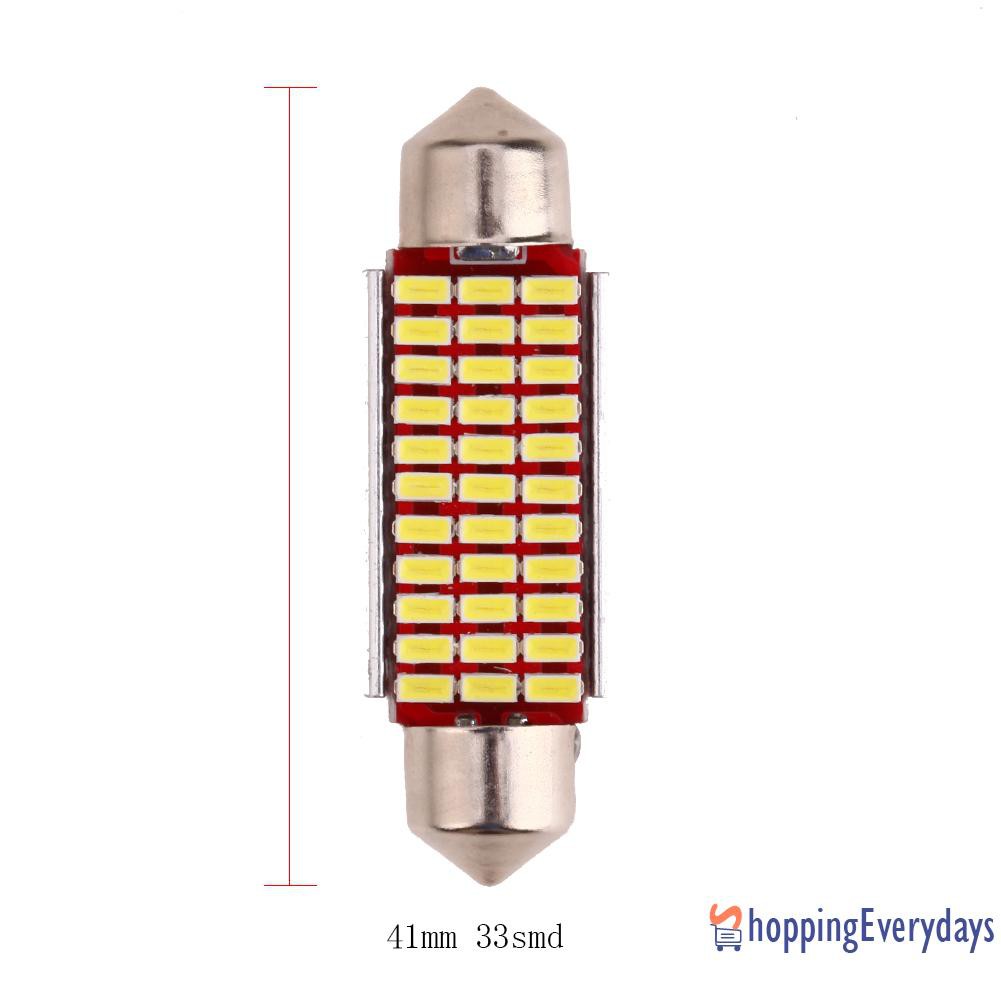 SV 1 Đèn Led 41mm 33smd Đầu Nhọn Cho Xe Hơi