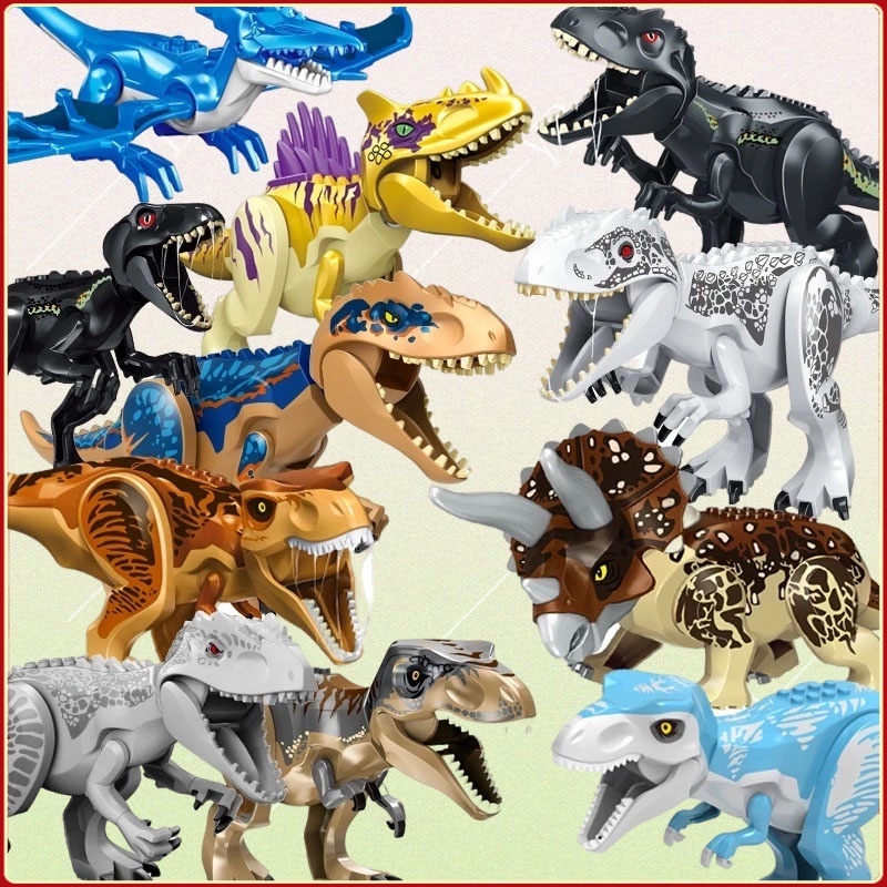 Các khối xây dựng khủng long lớn Rex Đồ chơi lắp ráp Đồ chơi giáo dục