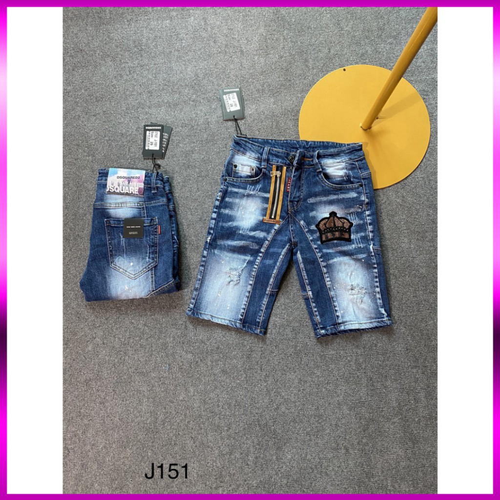 Quần Ngố Bò Dsq, Short Bò Nam Dsq Khóa Lệch , Huy Hiệu Thêu Logo Hàng Siêu Đẹp | BigBuy360 - bigbuy360.vn