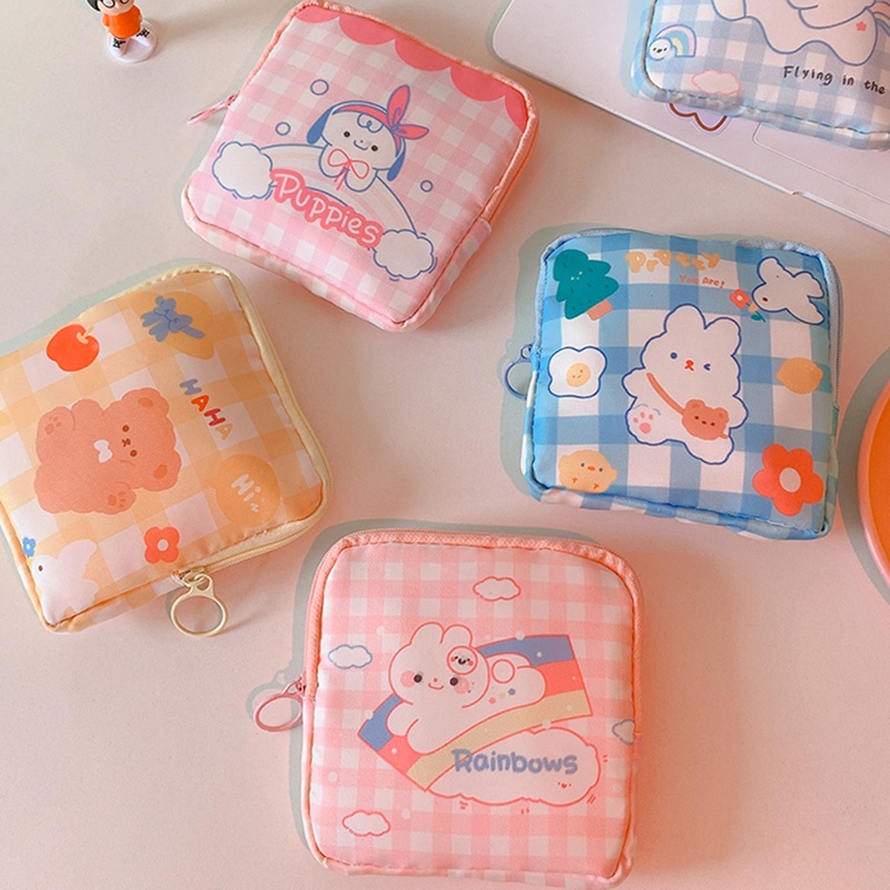 Túi đựng băng vệ sinh cỡ lớn họa tiết hoạt hình dễ thương