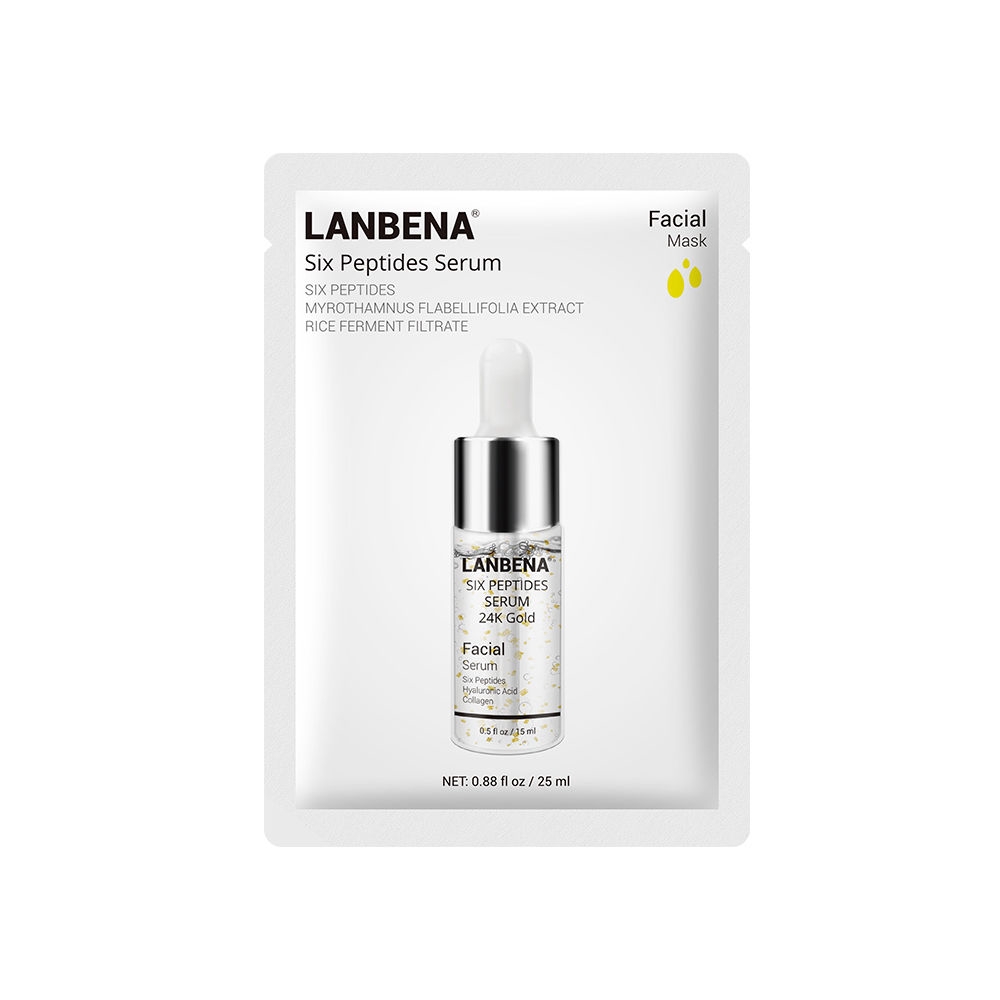 LANBENA 24K Gold Peptide Serum Mask Anti-wrinkle Moisturizing Remove Fine Lines 25ml