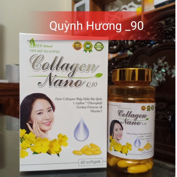 Viên uống COLLAGEN NANO Q10 lọ 60 viên giúp đẹp da,chống lão hóa