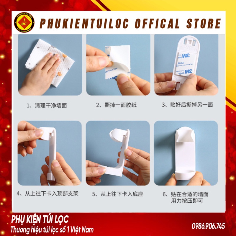 Giá gắn tường, giá treo tường bàn chải điện Philips/ oral b có giá để đầu chải hàng chất lượng