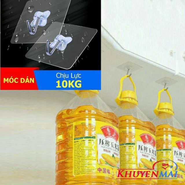 Móc Dán Tường Siêu Dính - Móc dán tường siêu chịu lực 6*6cm