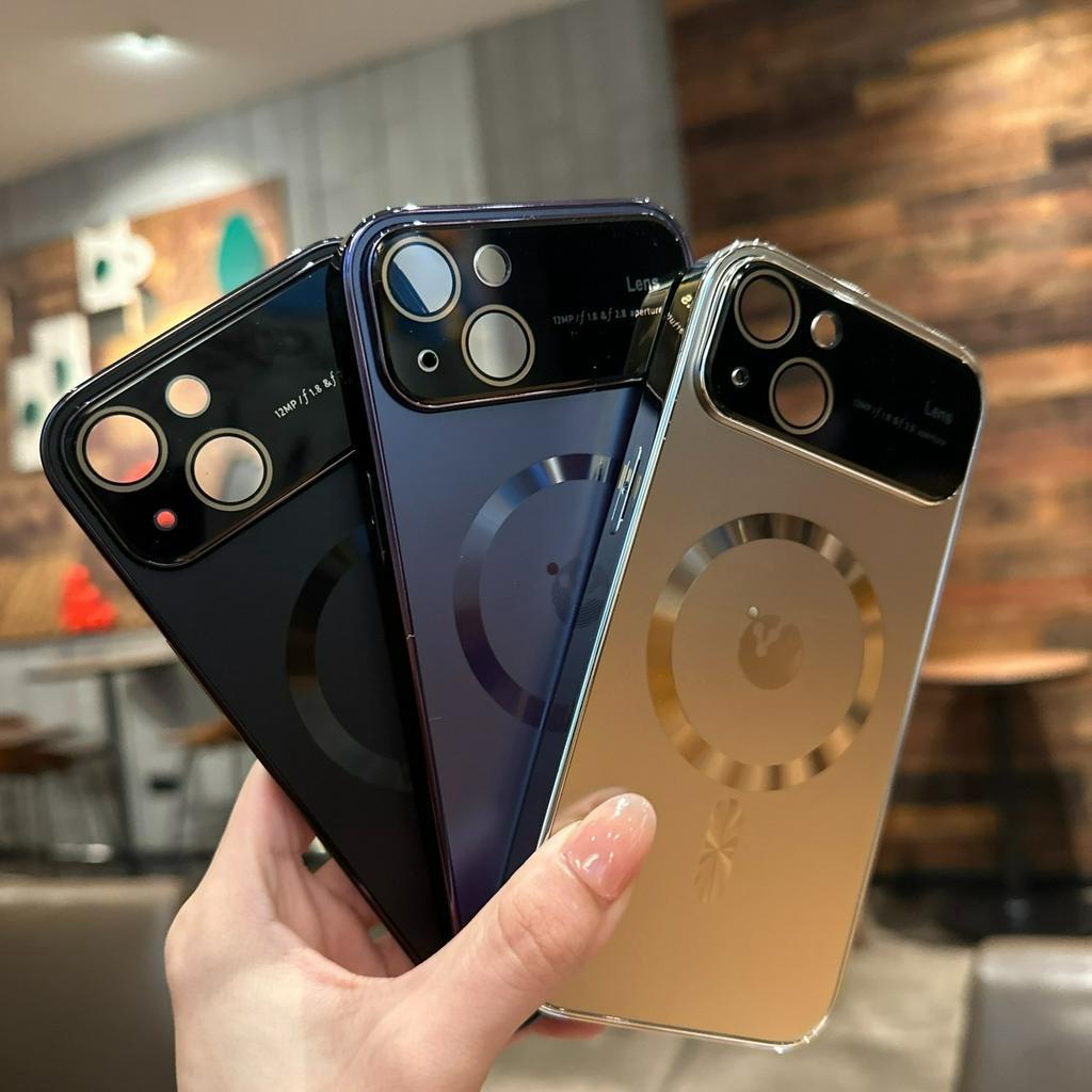 Ốp Điện Thoại Chống Rơi Họa Tiết CD Nhám Có Khung Hít Nam Châm Cho iPhone 14promax 13 14 13 promax