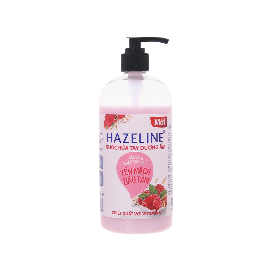 Nước rửa tay Hazeline Cam và Cherry/ Yến mạch dâu tằm chai 450ml