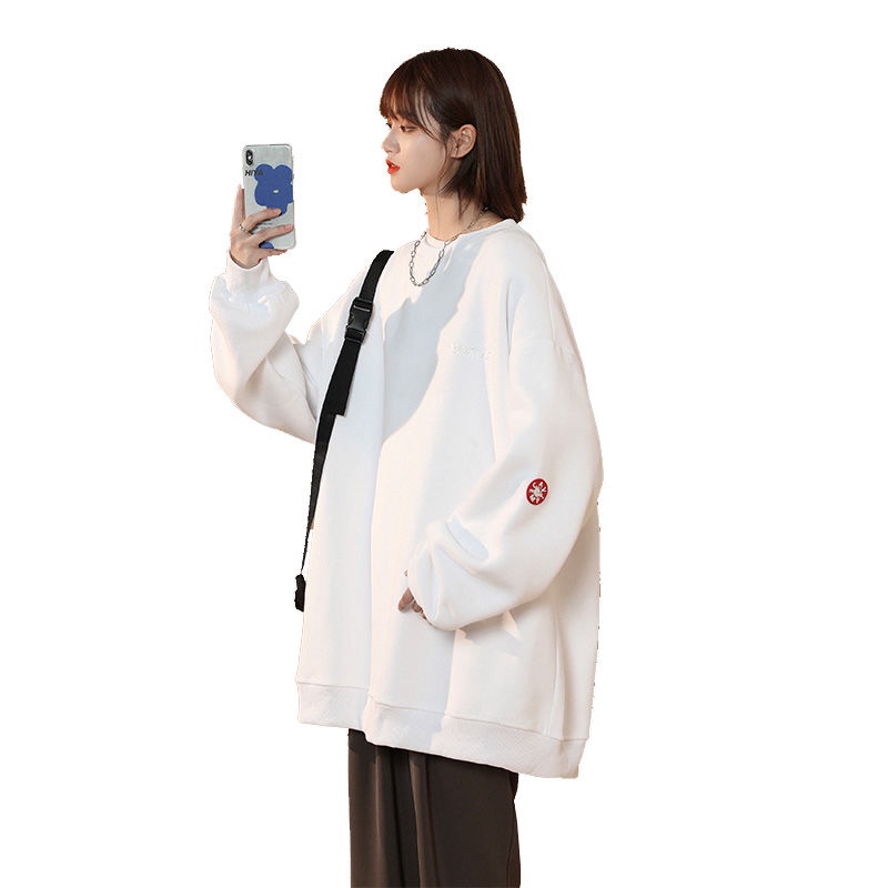 Áo Sweater Mỏng Tay Dài Cổ Tròn Dáng Rộng Thời Trang Mùa Thu Dành Cho Nữ | BigBuy360 - bigbuy360.vn