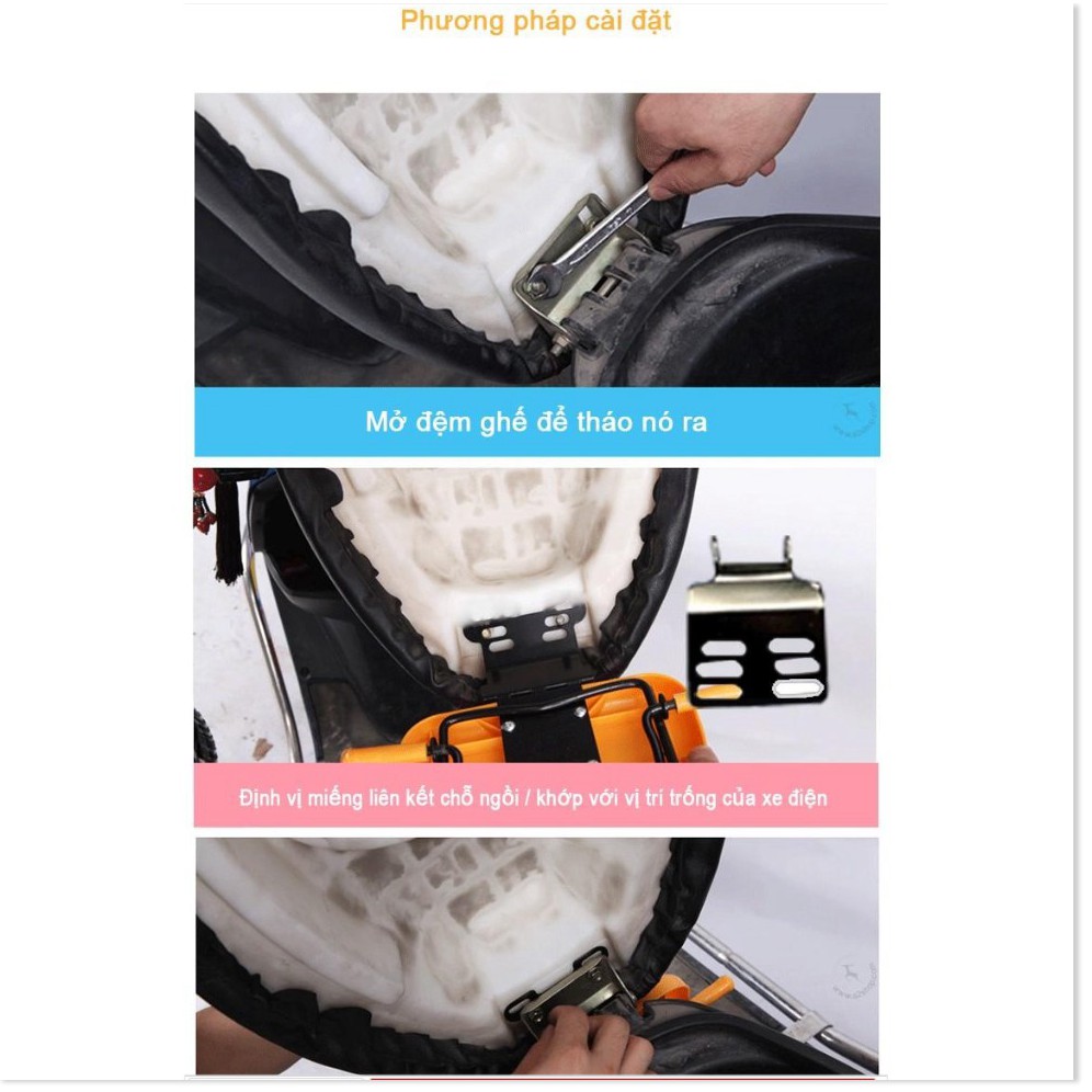 🆕 Ghế gấp phía trước xe máy cho bé tiện ích