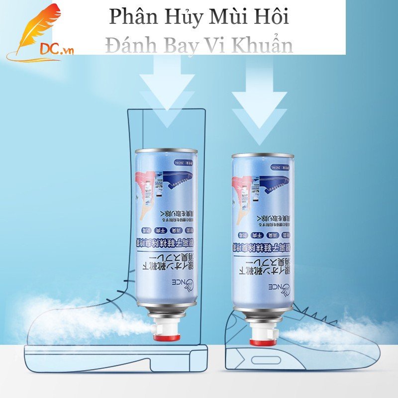 Xịt Khử Mùi Giày / Chính Hãng Nano Bạc Mùi Dịu Nhẹ 260ml Chai Xịt Ngược Khử Mùi Giày Dép Tủ Giày Hiệu Quả