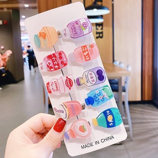 Set 10 Kẹp Tóc Hình Chai Nước Dễ Thương