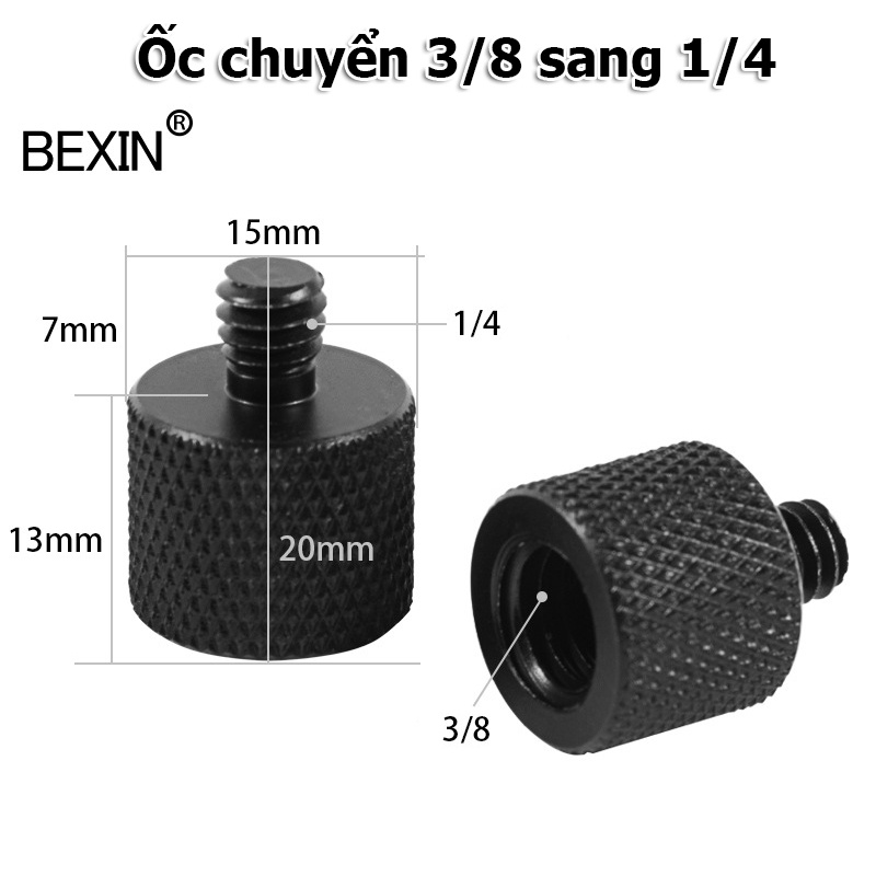 Ốc đen chuyển 1/4 3/8 và 5/8